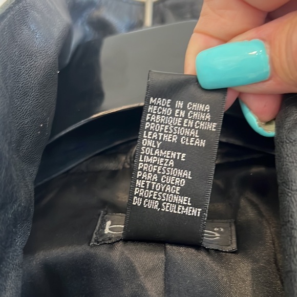 BEBE Buttery soft black genuine leather jacket - Picture 7 of 14